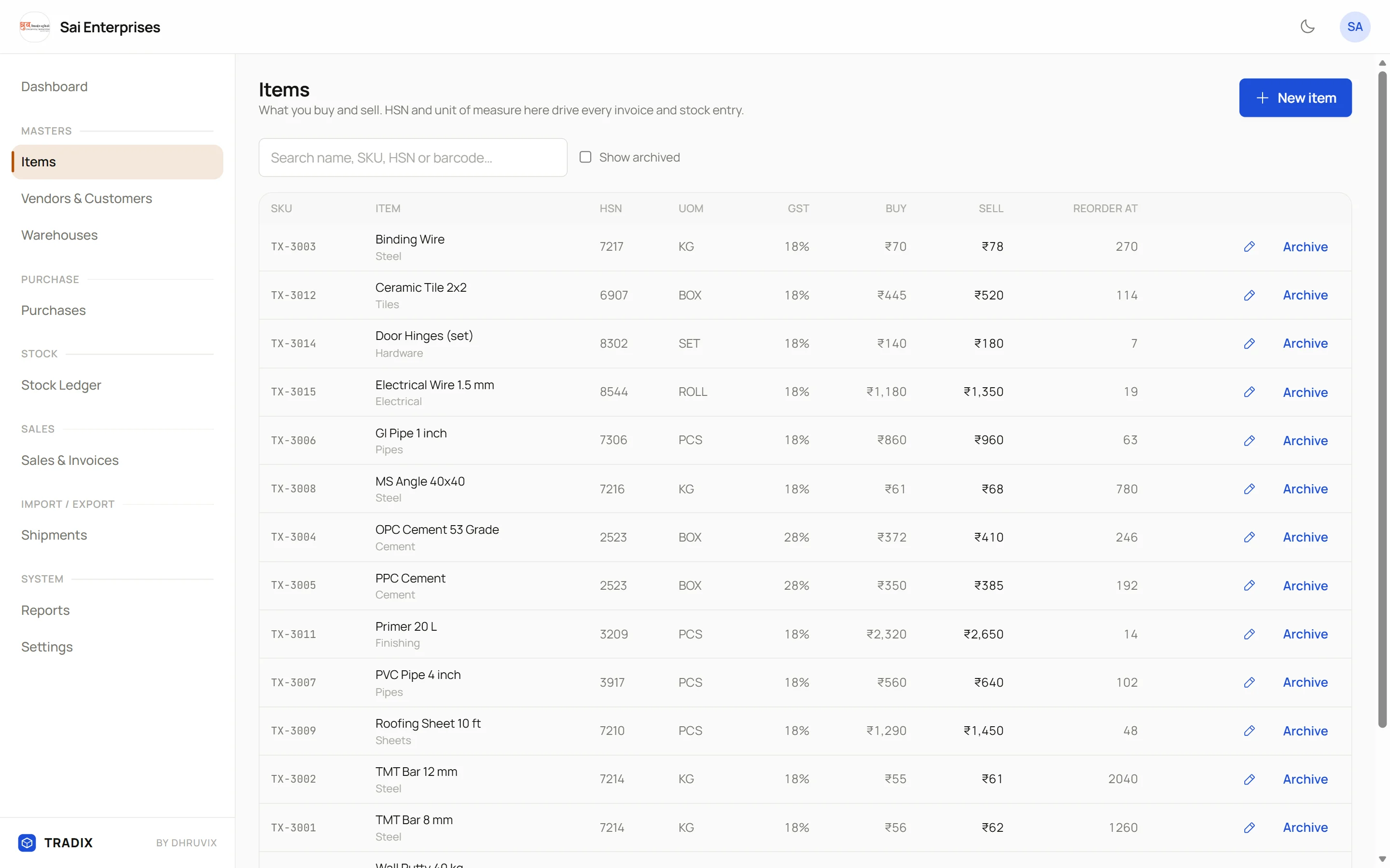Records moved into a DHRUVIX app